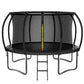 12FT 14FT Trampoline, Outdoor Trampolines for Kids and Adults, Recreational Trampoline with Enclosure Net & Ladder, Round Trampoline ASTM Approved, 400/450LBS Weight Capacity, Black