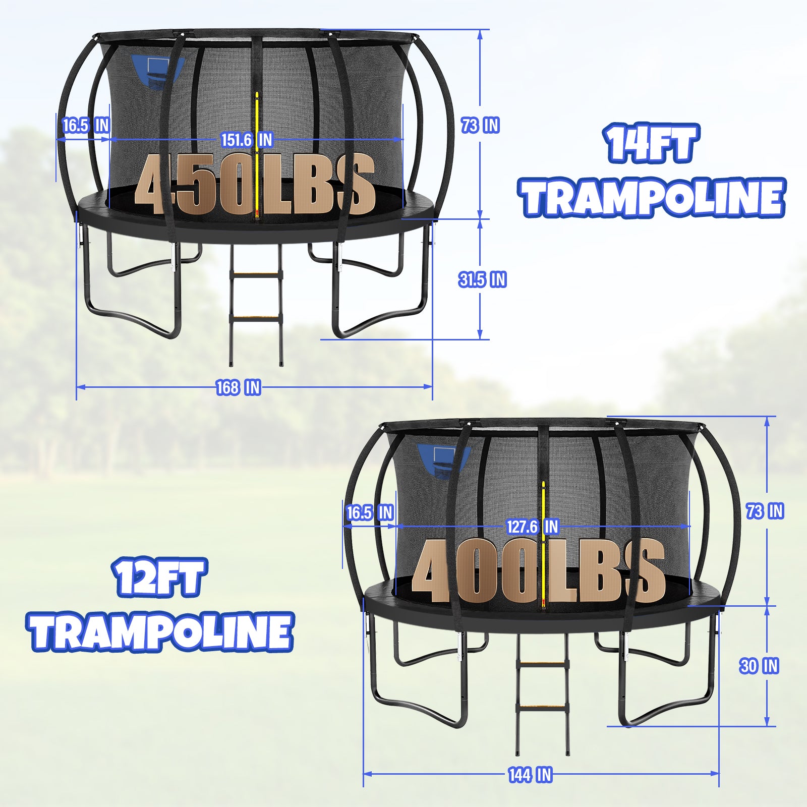 Excellent Future 14FT Trampoline With Safety Enclosure Net