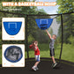 12FT 14FT Trampoline with Basketball Hoop, Outdoor Trampolines for Kids and Adults, Recreational Trampoline with Enclosure Net & Ladder, Round Trampoline ASTM Approved, 400/450LBS Weight Capacity, Orange