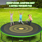 12FT 14FT Trampoline, Outdoor Trampolines for Kids and Adults, Recreational Trampoline with Enclosure Net & Ladder, Round Trampoline ASTM Approved, 400/450LBS Weight Capacity,Green