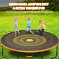 12FT 14FT Trampoline with Basketball Hoop, Outdoor Trampolines for Kids and Adults, Recreational Trampoline with Enclosure Net & Ladder, Round Trampoline ASTM Approved, 400/450LBS Weight Capacity, Orange