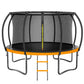 12FT 14FT Trampoline, Outdoor Trampolines for Kids and Adults, Recreational Trampoline with Enclosure Net & Ladder, Round Trampoline ASTM Approved, 400/450LBS Weight Capacity, Orange