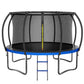 12FT 14FT Trampoline, Outdoor Trampolines for Kids and Adults, Recreational Trampoline with Enclosure Net & Ladder, Round Trampoline ASTM Approved, 400/450LBS Weight Capacity, Blue