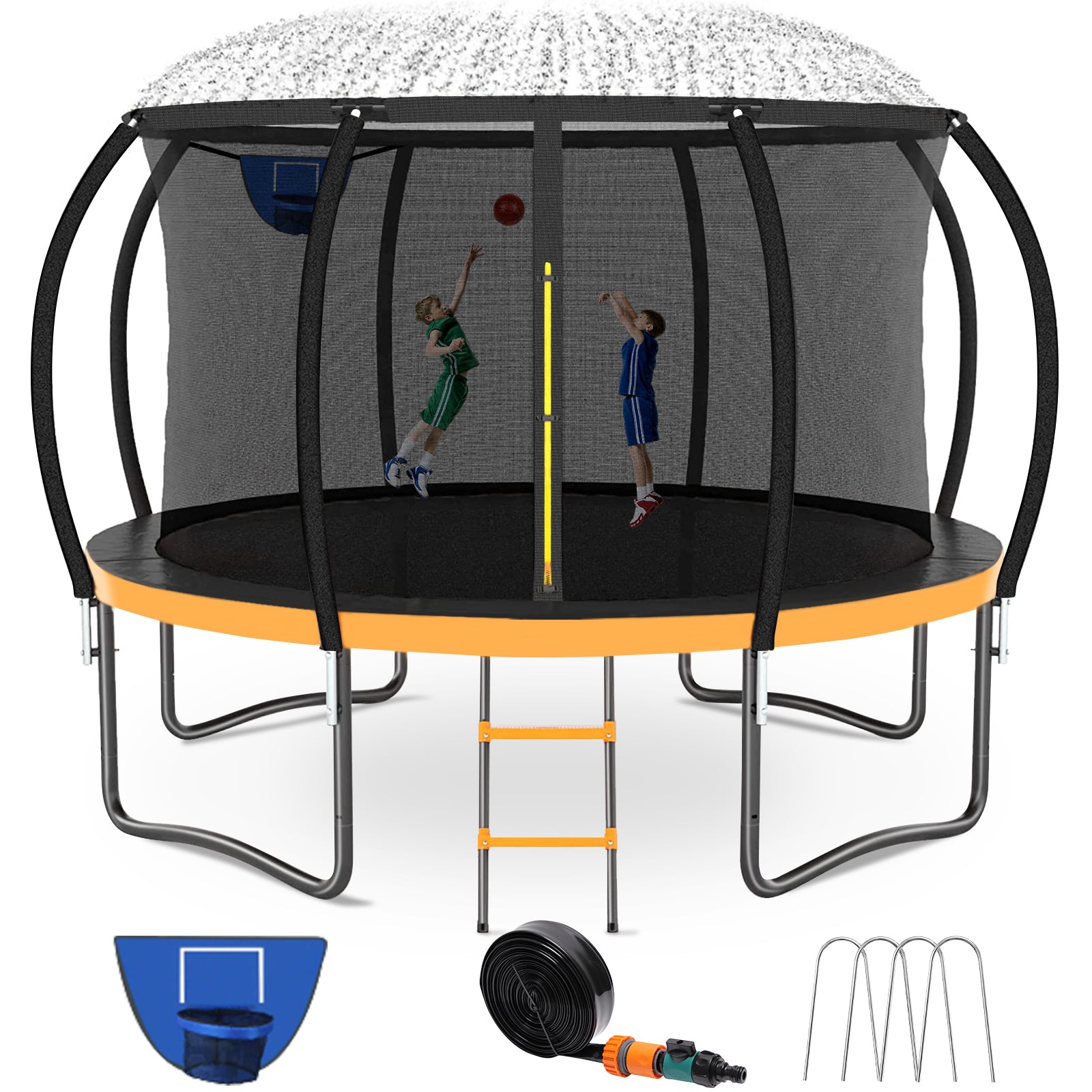 14ft trampoline with basketball hoop hotsell